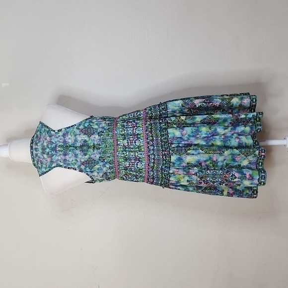 Rococo Sand Teal Boho Back To Greece Racerback Tank Mini Dress - Picture 10 of 14